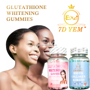 OEM <span class=keywords><strong>Super</strong></span> Fuerte Blanqueamiento DE LA Piel Set Vegano Glutatión Gummies Mejor Cuidado del Cabello Suplemento Herbal Brillo DE LA Piel Gummies - Product Image 2