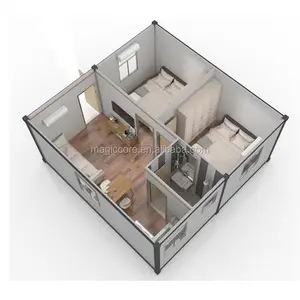 Cina prefabbricati 40ft container casa piatto con wc cucina/prefabbricate case container di per l'australia