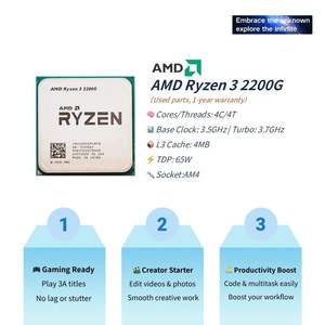 Pandl AM4 A320ใหม่แรม DDR4 M2 SSD SATA3.0 PCIe3.0X16พร้อม AMD Ryzen 3 2200g ชุดรวมเดสก์ท็อปการเล่นเกม A320M เมนบอร์ด - Product Image 2