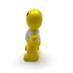 Jouets Squishy en PU à Remontée Lente, Figurine Jaune en Gilet Blanc, Jouets Anti-Stress à Presser, Logo Personnalisé pour Cadeaux Promotionnels - Product Image 4