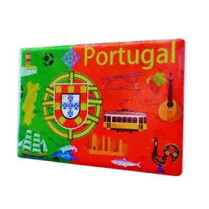 스페인 포르투갈 국가 요소 세라믹 냉장고 자석 컬렉션 기념품을위한 현대적인 디자인 스타일