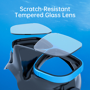 Máscara de buceo profesional, falda de silicona líquida, lente de vidrio templado, máscara de buceo antifugas - Product Image 6
