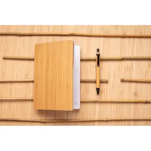 A5 bamboo <b>pen</b> <b>and</b> <b>notebook</b> <b>set</b> sustainable merchandising - Product Image 1
