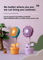 Kipas Mini Bentuk Pot Bunga yang Lucu, Kipas USB Trendi untuk Musim Panas dengan Logo yang Dapat Disesuaikan, Mudah Dibawa, Ringkas dan Tenang