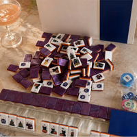 Tuiles de Mahjong Américain en Acrylique les Plus Populaires, Imprimées avec des Motifs de Sorcière, Fantôme et Chat pour Halloween, Idéales pour les Fêtes Familiales