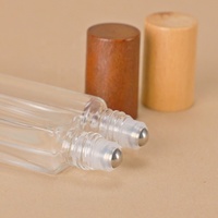 Flacons en verre vides de 10 ml pour huiles essentielles avec bille roulante en acier inoxydable, flacon roll-on pour parfum et huiles essentielles, couleur et logo personnalisables
