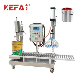 KEFAI 5-25L Bucket Filling Capping Machine Industrial Automatic oil Paint Bucket Tank Filling And Capping Machine