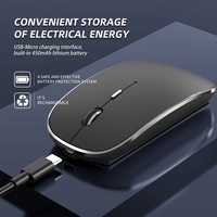 Mouse Nirkabel Dual Mode 2.4G+BT Isi Ulang Tipe-C LP 2022 Trend, Bercahaya, Logo Kustom Merek