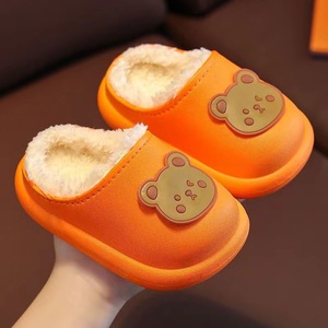 Scarpe invernali da interno bianco arancio blu orso fragola pantofole di cotone per bambini calde pantofole di peluche per la casa dei bambini pantofola - Product Image 6