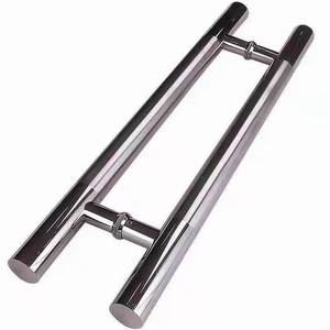 Stainless Steel Bathroom <b>Glass</b> <b>Door</b> Handle Round Tube <b>Glass</b> Handle - Product Image 2