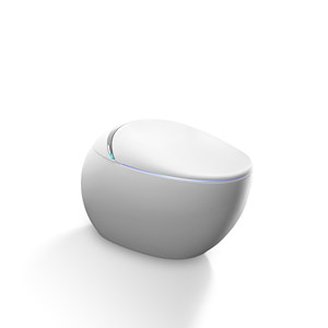 Toilette intelligente de luxe en céramique, design capsule spatiale, forme œuf colorée, tout-en-un, entièrement automatique, à chasse d'eau par siphon, à poser au sol, sans réservoir - Product Image 5