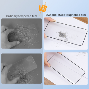 Protector de pantalla antiestático ESD a prueba de polvo para iPhone 15 pro Max protector de pantalla borde curvo cubierta completa de vidrio - Product Image 6