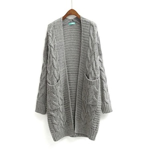 Cardigan long en tricot pour femme, ouvert sur le devant, idéal pour l'automne et l'hiver, vente en gros - Product Image 3
