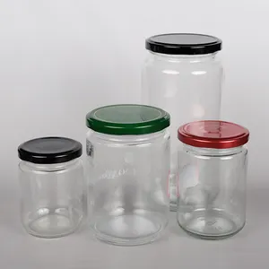 200ml Small Round Glass Jam Jars Glass with Lid Storage Pickles Jar for Food