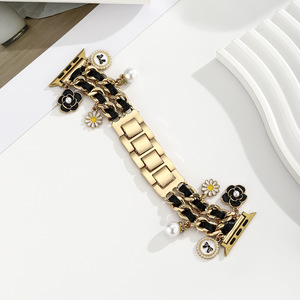 Nueva Correa de Reloj de Acero Inoxidable con Diseño de Flor de Camelia y Hebilla para Relojes <span class=keywords><strong>6</strong></span>, 5, 4 y 3 - Product Image 2