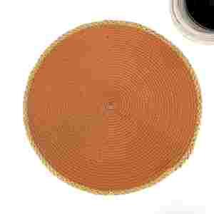 <b>Round</b> Braided PP Heat Resistant Non Slip Washable Dining Table Decor <b>Placemat</b> 38cm for Kitchen Home Indoor/Outdoor - Product Image 2