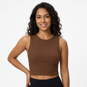 Women's Crew Neck Tank <b>Tops</b> Knitted Feathers Breathable Eco-Friendly 100% Cotton Streetwear OEM Bulk Wholesale Fashion Casual - Product Image 1