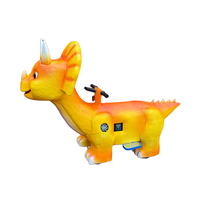 Dinosaure animatronique réaliste avec yeux 3D en silicone, son rugissant et lumières LED pour parc d'attractions, idéal pour les enfants