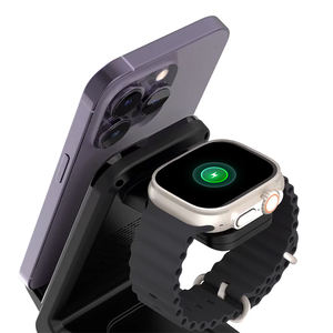 Лидер продаж, 3-в-1, АБС-ПК, силиконовая беспроводная зарядная станция, предназначенная для зарядки нескольких устройств, популярные товары - Product Image 6