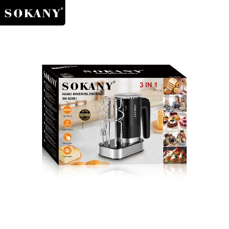 SOKANY SK-02001 3-in-1 Hand Mixer & Blender