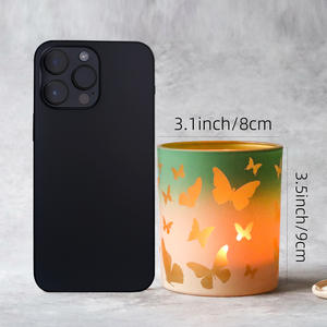 Bougeoir en verre parfumé papillon Design transfrontalier Pâques/Jour mort Décoration de table de vacances Boule de Noël Ornements d'arbre - Product Image 4