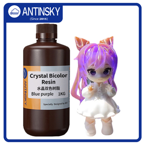 Livraison gratuite - Résine bicolore Antinsky Crystal pour imprimante 3D DLP LCD 405nm 1kg Matériel d'impression 3D Résine liquide 3D - Product Image 2
