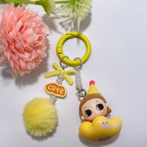 Autentico Ciondolo Fai-da-te Serie 'Goodnight Starry Sky' con Grani Carini e Grappolo di Stelle Dormiente, Accessorio per Telefono con Pom-Pom, Lunghezza 9 cm - Product Image 4