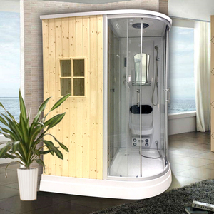 Cabina Sauna di Lusso in Legno per Interni con <span class=keywords><strong>Doccia</strong></span> Combinata, Sauna Secca e <span class=keywords><strong>Bagno</strong></span> Turco Funzionali in uno Stesso Spazio - Product Image 4