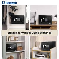 Safewell Elektronischer Safe mit Digitalschloss & Schlüsselentriegelung Langlebiger Stahl-Sicherheitsspeicher für Wertsachen zu Hause und im Geschäft