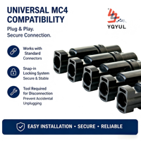 Conector en T YQYUL IP67 Impermeable, 7 Puertos, Divisor Paralelo para Panel Solar, 6 en 1, Macho y Hembra