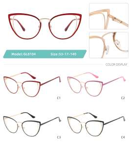 Venta al por mayor de lujo de metal Cateye Gafas Marcos de cristal de la mujer Cat Eye <span class=keywords><strong>Opti</strong></span> - Product Image 5