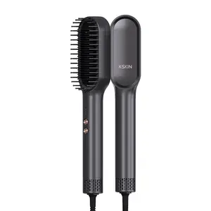 3-in-1 Professional Round Electric Rotating Portable Hot Heat Air Hair Dryer Brush Straightener Comb Blowout Brush