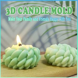 Moule à bougie en forme de fleur de Saint Anne pour bougie <span class=keywords><strong>parfumée</strong></span> faite à la main, plâtre d'aromathérapie, savon, argile, coulée de résine, - Product Image 4