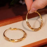 Pendientes Largos Exagerados con Forma de Corazón, Chapados en Oro, con Circonitas, Estilo Europeo y Americano