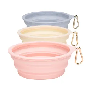 Manufacture wholesale customize Pet water Feeding bowl portable collapsible dog bowl TPE Pet bowls Suppliers