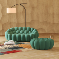 VOXHOME US en stock, livraison directe, canapé moderne en tissu nid d'abeille 3D vert, canapé à bulles 3 places, canapé de football