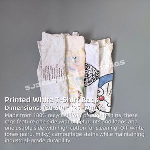 Trapos de Algodón Blancos Impresos de Alta Absorción (10 kg) para Limpieza Industrial y de Taller - Product Image 2