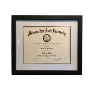 Masters Degree oder College Diploma Frame Geschenke Black Certificate Frame Displays Graduation Wooden Diploma Frame