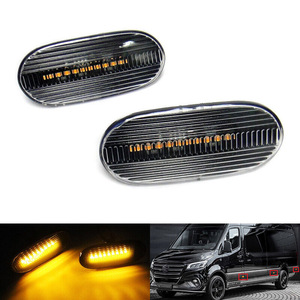 Luces Laterales LED para Camioneta Mercedes, Luz Amarilla, Carcasa Negra, Material ABS, para Modernización y Mejora, 06-17 Volkswagen CRAFTER SPRINTER - Product Image 1