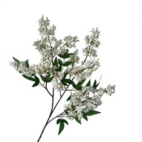 Faux tiges de fleurs Nandina, branches de baies en mousse, verdure Nandin pour la décoration intérieure, arrangement floral de style nordique