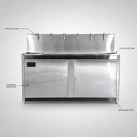 Machine de remplissage semi-automatique à 6 têtes en acier inoxydable pour bouteilles d'eau de 5 gallons, vente en gros OEM