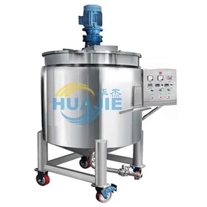 HUAJIE Double Jacketed Mixing Vessel Tank Liquid Detergent Manufacturing Mixer Hand Wash Dishwashing Liquid Soap Making Machine