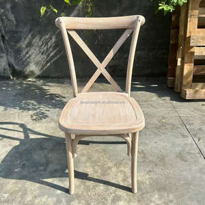 Chaise empilable en plastique durable à dossier croisé pour hôtels, banquets, mariages, salons – Vente en gros - Product Image 1