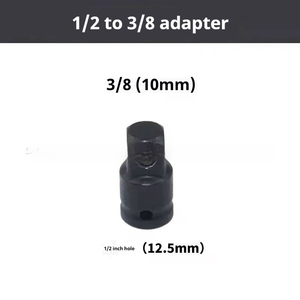 Adaptateur de douille hexagonale en acier au chrome-vanadium chromé noir, tête de conversion pour clé électrique, réducteur de douille à chocs pneumatique, adaptateur OEM - Product Image 4