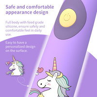 Brosse à dents électrique sonique sans fil OEM ODM pour enfants avec poils doux, capuchon en silicone sécurisé, capteur de pression, 33 000 VPM