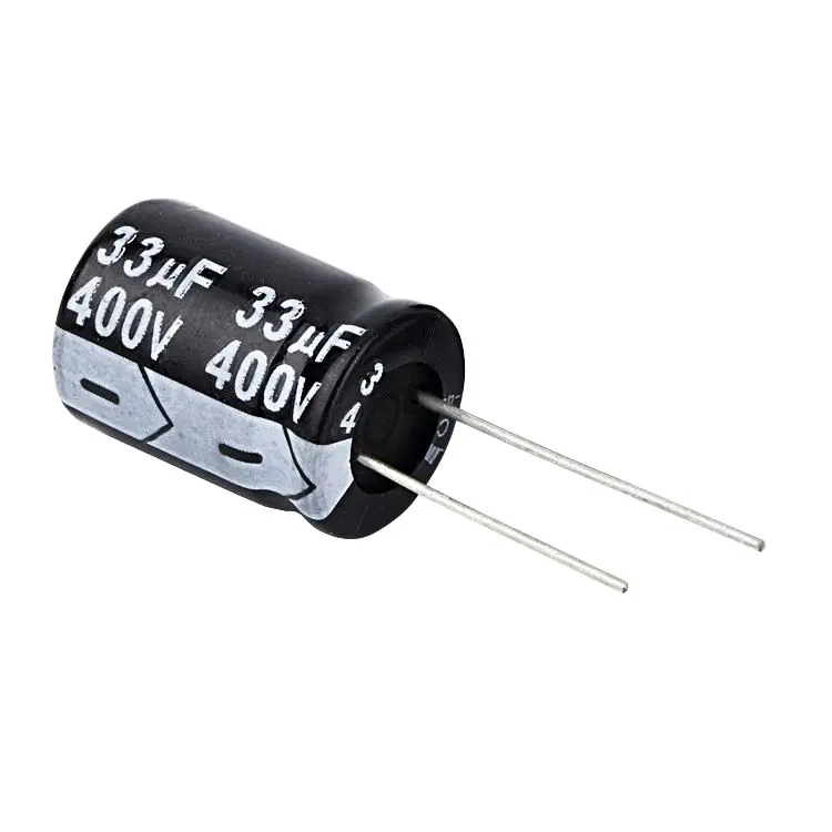 High Reliability Long Life Lamp Low Leakage Electrolytic Capacitors 400V 33uF