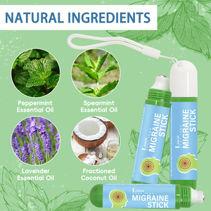 GUOCUI BIO TECH Pure Natural Aliviar Dor De Cabeça Lavanda Óleo De Coco Private Label Tubo Personalizado Logo Roll-on Enxaqueca Vara - Product Image 2