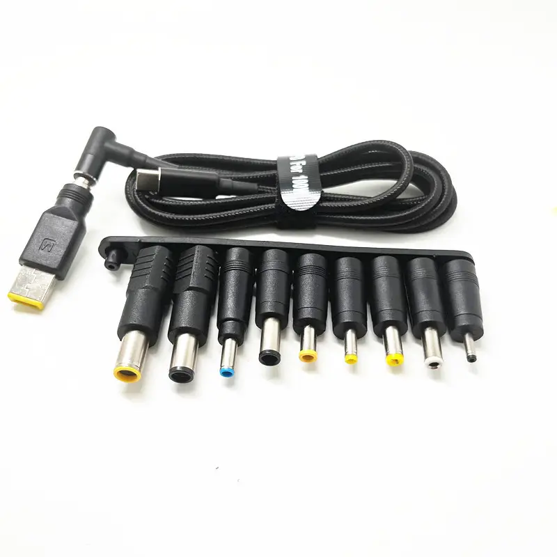 kebaolong 10pcs/set of universal 100W Type C adapter for laptop DC power charging connection jack to plug charging power cord