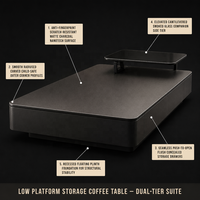 Nouveau modèle 2026 : Ensemble table basse et meuble TV de style minimaliste pour petits salons et chambres, table à thé sur pied avec tiroirs