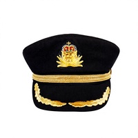 Casquette de performance 100 % coton à motif floral blanc, style streetwear, uniforme de capitaine, chapeau marin à calotte plate, vente en gros pour adultes hommes et femmes
